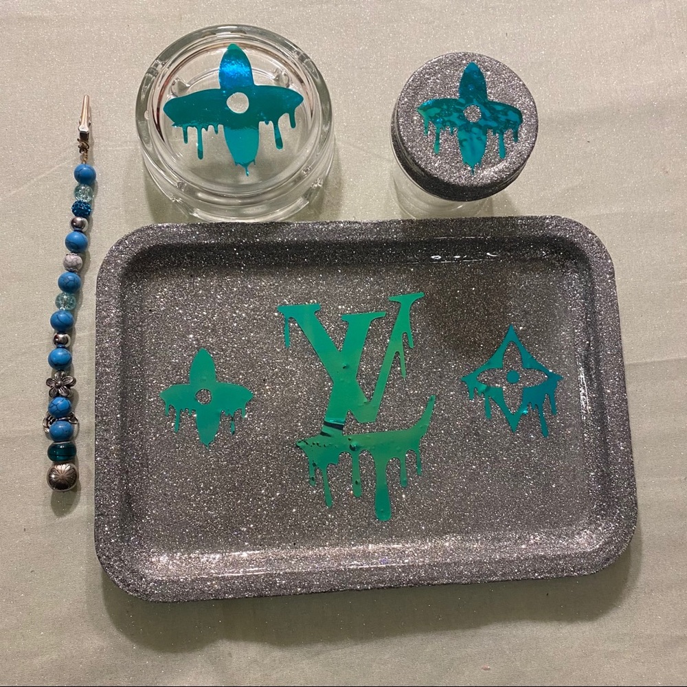 Rolling tray set